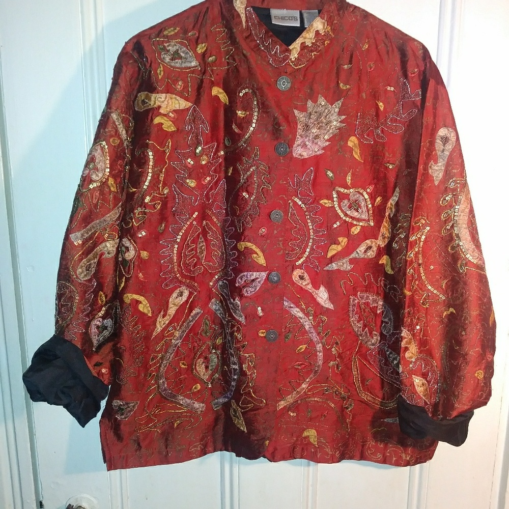 Chico's gorgeous embellished size 2 blazer